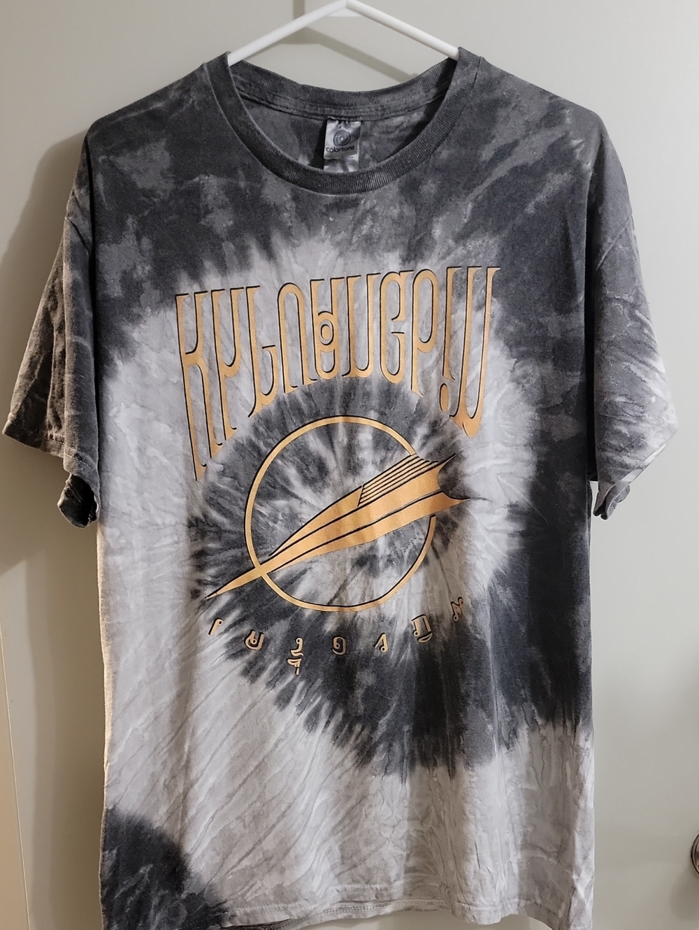 ⭐️ Men's Black & Gray Tie-Dye Vintage Short-Sleeve Tee